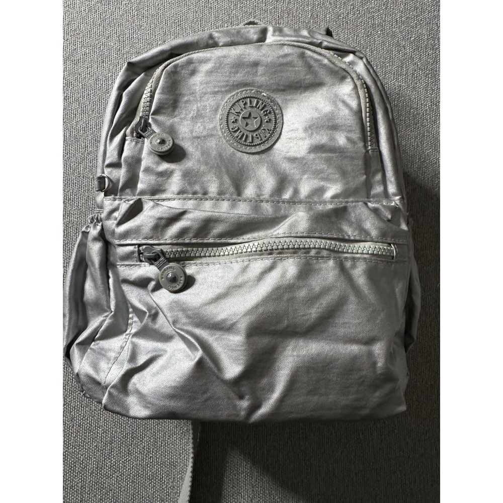 Kipling Medium Backpack Silver Metalic - Picture 10 of 13